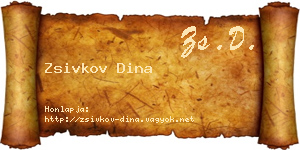 Zsivkov Dina névjegykártya